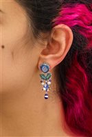 Orecchini Ayala Bar Donna Blue Domes in Lega metallica Cristallo R2417 - R2417
